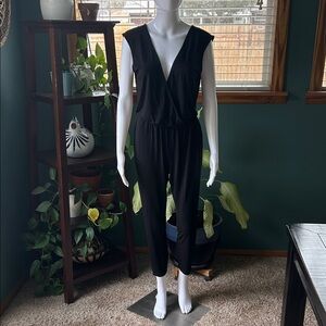 Lovers + Friends Black V-Neck Jumpsuit